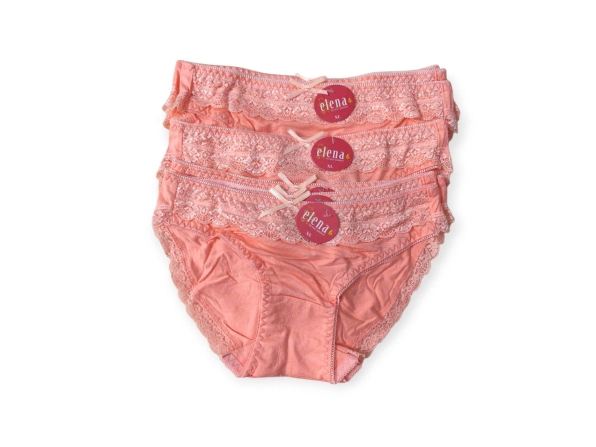 Quần lót Cotton ren Elena - Lốc 10 Hồng